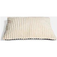 OHS Ribbed Fleece Pet Beds Calming Dog Mat Pet Pillow Cushion in Cream