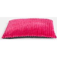 OHS Ribbed Fleece Pet Beds Calming Dog Mat Pet Pillow Cushion in Bright Pink