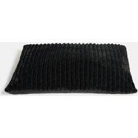 OHS Ribbed Fleece Pet Beds Calming Dog Mat Pet Pillow Cushion in Black