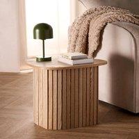 OHS Ribbed Side Table Corner Bedroom Living Room Office Bedside in Natural