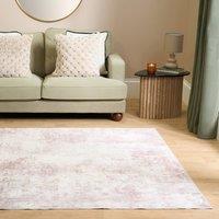 OHS Abstract Washable Non Slip Soft Runner Rug in Natural | Size: 66cm x 200cm