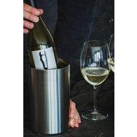 BarCraft Stainless Steel Double Walled Insulated Wine Cooler in Silver