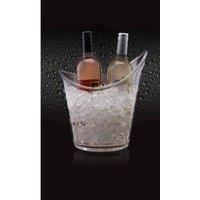 BarCraft Clear Acrylic 2 Bottle Wine Cooler, Drinks Ice Bucket