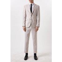 Mens Slim Fit Pink Slub Suit Jacket - 34R