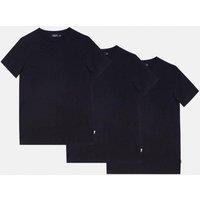 Mens Navy 3 Pack Crew Neck T-Shirt - M