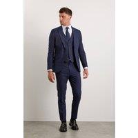 Mens Navy Marl Skinny Fit Suit Jacket - 36R