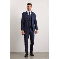 Mens Navy Marl Slim Fit Suit Jacket - 40S