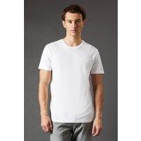 Mens White 3 Pack Crew Neck T-Shirt - M