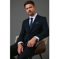 Mens Navy Slim Fit Essential Suit Jacket - 44S
