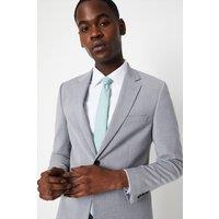 Mens Light Grey Skinny Fit Essential Suit Jacket - 38S