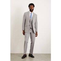 Mens Plus Tailored Fit Light Grey Essential Suit Trousers - 48S