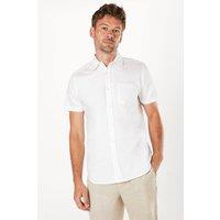 Mens White Short Sleeve Oxford Shirt - M