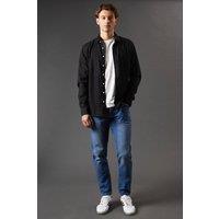 Mens Mid Wash Slim Fit Jeans - Dark Blue - 34S