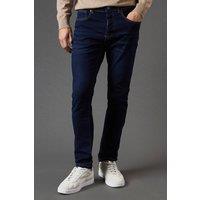 Mens Dark Wash Skinny Fit Jeans - Dark Blue - 36S