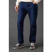 Mens Dark Wash Straight Fit Jean - Dark Blue - 34S