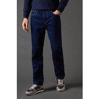 Mens Rinse Straight Fit Jeans - Dark Blue - 32R