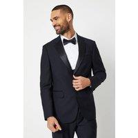 Mens Black Tailored Fit Tuxedo Suit Jacket - 38S