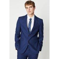 Mens Royal Blue Sharkskin Suit Jacket - 38S