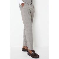 Mens Tailored Pow Check Suit Trouser - Neutral - 28S