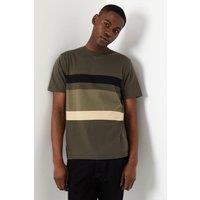 Mens Bold Placement Tee - Khaki - M