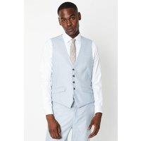 Mens Light Powder Blue Suit Waistcoat - Light Blue - Xs