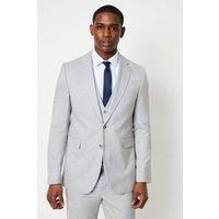 Mens Light Grey Wedding Suit Jacket - Neutral - 38R