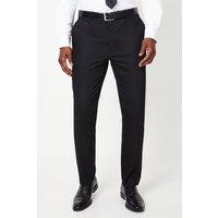 Mens Black Herringbone Suit Trouser - 28R