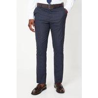 Mens Navy Slim Fit Puppytooth Suit Trouser - 40R