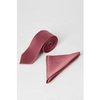 Mens Cinnamon Tie And Pocket Square - One Size