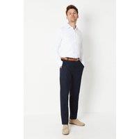 Mens White 2 Pack Slim Fit Easy Iron Long Sleeve Shirt - 15.5 In