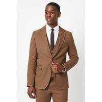 Mens Copper Plain Weave Slim Fit Suit Jacket - 42L