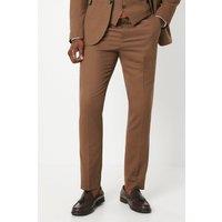 Mens Copper Plain Weave Slim Fit Suit Trouser - 30R
