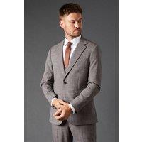 Mens Charcoal Slim Fit Puppytooth Check Suit Jacket - 40R