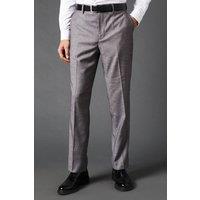 Mens Mid Grey Sharkskin Tailored Fit Trouser - 36R