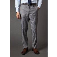 Mens Mid Grey Sharkskin Slim Fit Trouser - 30R