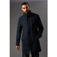 Mens Navy Smart Funnel Neck Mac - S