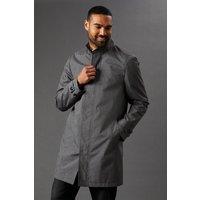 Mens Grey Marl Smart Funnel Neck Mac - M