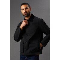 Mens Black Cord Collar 3 Pocket Jacket - M