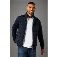 Mens Navy Hybrid Padded Jacket - Xxl