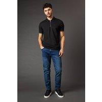 Mens Blue Wash Stretch Slim Fit Jeans - Bright Blue - 36R