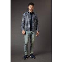 Mens Light Vintage Wash Stretch Slim Fit Jeans - Light Wash - 38L