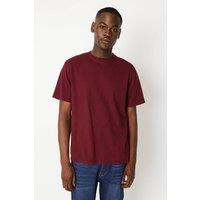 Mens Burgundy Waffle T-Shirt - M