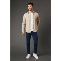 Mens Navy Stretch Twill Slim Fit Jeans - 32S