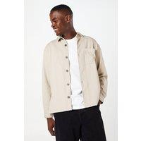 Mens Natural Heavyweight Cotton Twill Overshirt - M