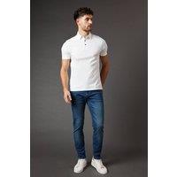 Mens Blue Wash Skinny Fit Jeans - Bright Blue - 32R