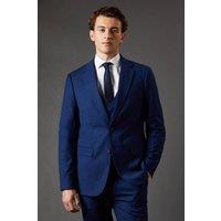 Mens French Navy Slim Fit Essential Suit Jacket - Dark Blue - 42R