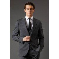Mens Mid Grey Slim Fit Essential Suit Jacket - 40S
