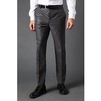 Mens Charcoal Pindot Slim Fit Smart Trousers - 32R