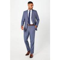 Mens Navy Birdseye Tailored Fit Trouser - 34S