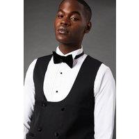 Mens Black Slim Fit Tuxedo Suit Waistcoat - M